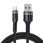 Cáp sạc USB kiểu dệt 6A, chiều dài cáp: 1m, USB-C / Type-C, Micro USB, 8 Pin