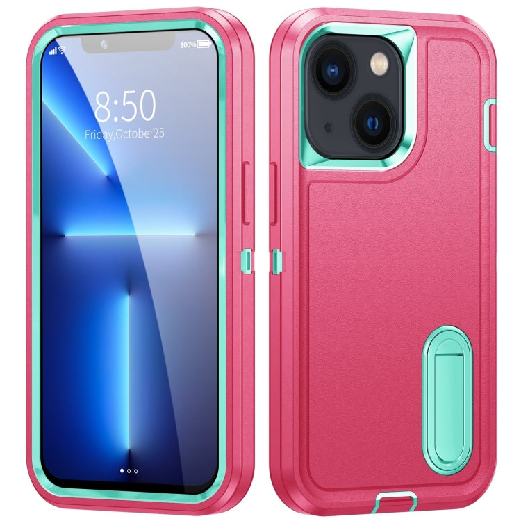3 in 1 Rugged Holder Phone Case, For iPhone 14, For iPhone 14 Plus, For iPhone 14 Pro, For iPhone 14 Pro Max