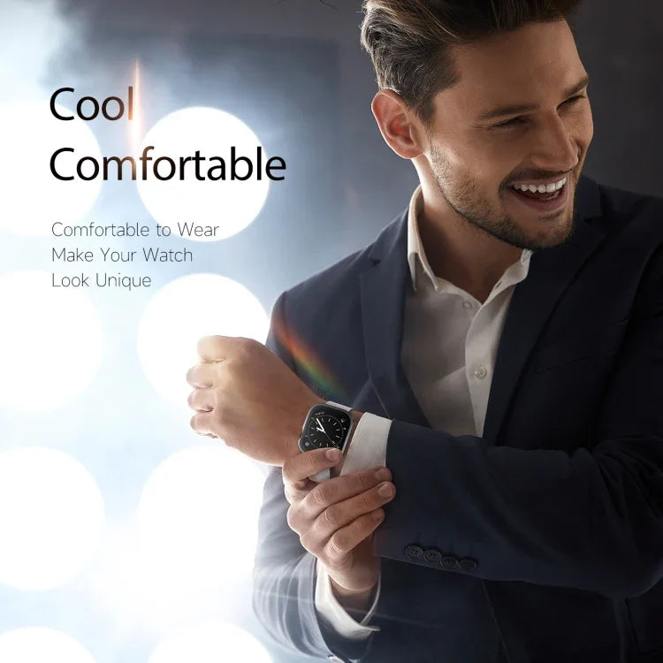 Ốp đồng hồ DUX DUCIS mạ điện PC cho Apple Watch Series, cho Apple Watch Series 9 / 8 / 7 45mm