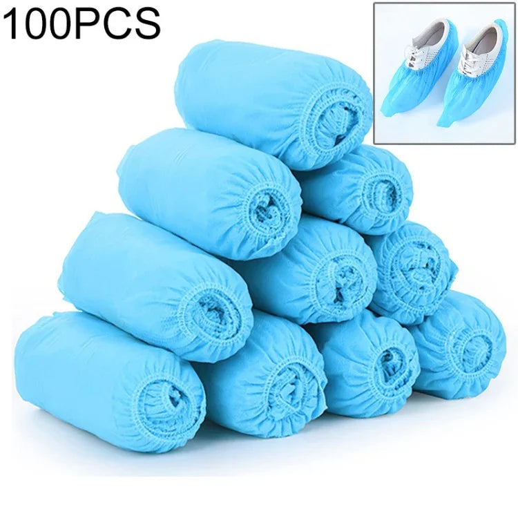 100 chiếc bao giày dùng một lần 400g, dày, vải không dệt, dùng trong nhà để lau sàn, bao giày vải