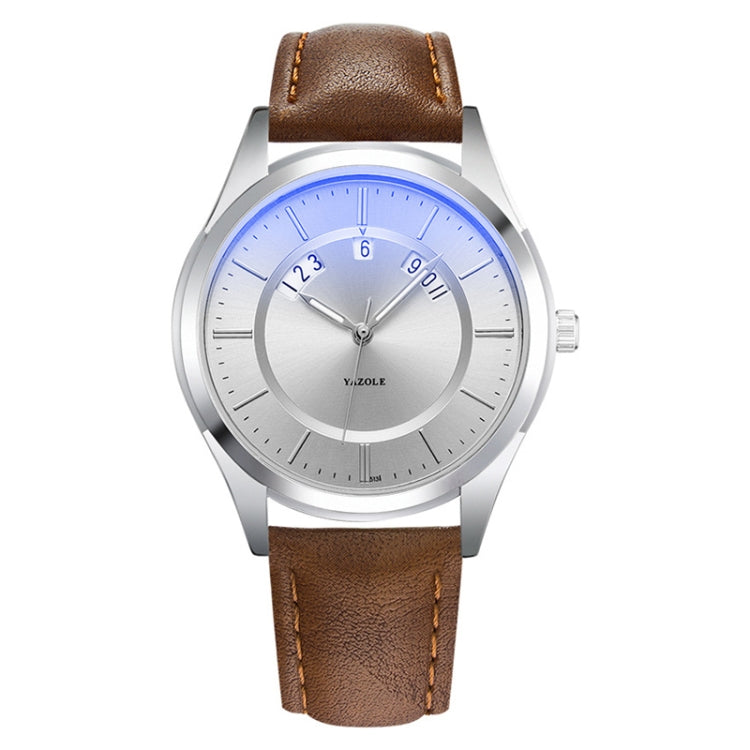 Đồng hồ quartz chống nước YAZOLE 513 dây da lịch