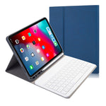 Bao da bàn phím Bluetooth từ tính tháo rời vân vải xoay ngang cho iPad Pro 11 2020 / 2018 có giá đỡ & khe đựng bút, RK11, RK11D có đèn nền