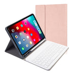 Bao da bàn phím Bluetooth từ tính tháo rời vân vải xoay ngang cho iPad Pro 11 2020 / 2018 có giá đỡ & khe đựng bút, RK11, RK11D có đèn nền