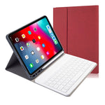 Bao da bàn phím Bluetooth từ tính tháo rời vân vải xoay ngang cho iPad Pro 11 2020 / 2018 có giá đỡ & khe đựng bút, RK11, RK11D có đèn nền