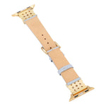 Dây đồng hồ da kim cương ngọc trai cho Apple Watch Series, 7 41mm / 6&SE&5&4 40mm / 3&2&1 38mm, 7 45mm / 6&SE&5&4 44mm / 3&2&1 42mm