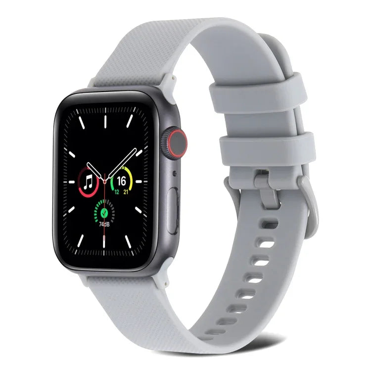 Dây đồng hồ silicone dệt trơn cho Apple Watch Series, 7 41mm / 6&SE&5&4 40mm / 3&2&1 38mm, 7 45mm / 6&SE&5&4 44mm / 3&2&1 42mm