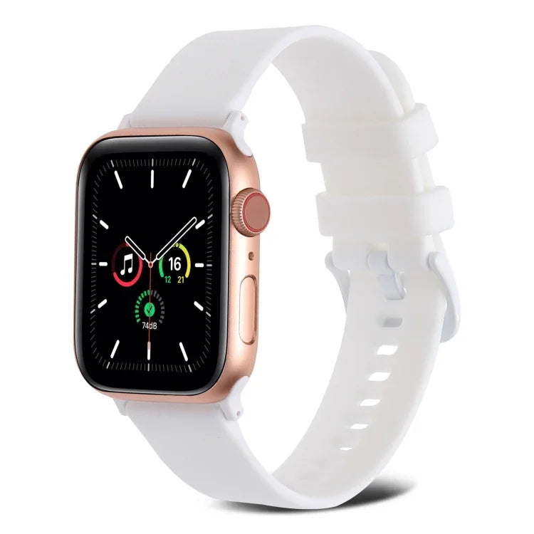 Dây đồng hồ silicone dệt trơn cho Apple Watch Series, 7 41mm / 6&SE&5&4 40mm / 3&2&1 38mm, 7 45mm / 6&SE&5&4 44mm / 3&2&1 42mm