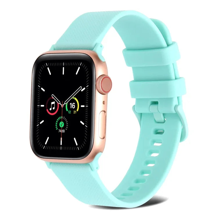 Dây đồng hồ silicone dệt trơn cho Apple Watch Series, 7 41mm / 6&SE&5&4 40mm / 3&2&1 38mm, 7 45mm / 6&SE&5&4 44mm / 3&2&1 42mm