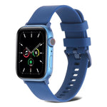 Dây đồng hồ silicone dệt trơn cho Apple Watch Series, 7 41mm / 6&SE&5&4 40mm / 3&2&1 38mm, 7 45mm / 6&SE&5&4 44mm / 3&2&1 42mm