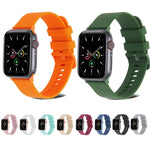 Dây đồng hồ silicone dệt trơn cho Apple Watch Series, 7 41mm / 6&SE&5&4 40mm / 3&2&1 38mm, 7 45mm / 6&SE&5&4 44mm / 3&2&1 42mm