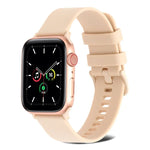 Dây đồng hồ silicone dệt trơn cho Apple Watch Series, 7 41mm / 6&SE&5&4 40mm / 3&2&1 38mm, 7 45mm / 6&SE&5&4 44mm / 3&2&1 42mm