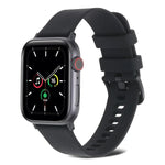 Dây đồng hồ silicone dệt trơn cho Apple Watch Series, 7 41mm / 6&SE&5&4 40mm / 3&2&1 38mm, 7 45mm / 6&SE&5&4 44mm / 3&2&1 42mm