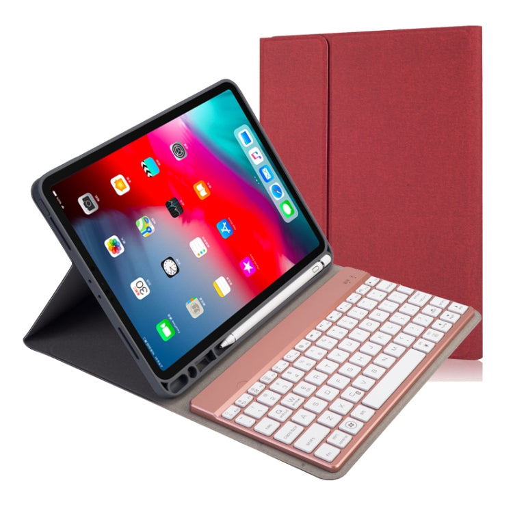 Bao da bàn phím Bluetooth TPU nhiều màu có đèn nền xoay ngang RK11A cho iPad Pro 11 2020 / 2018 có giá đỡ & khe đựng bút