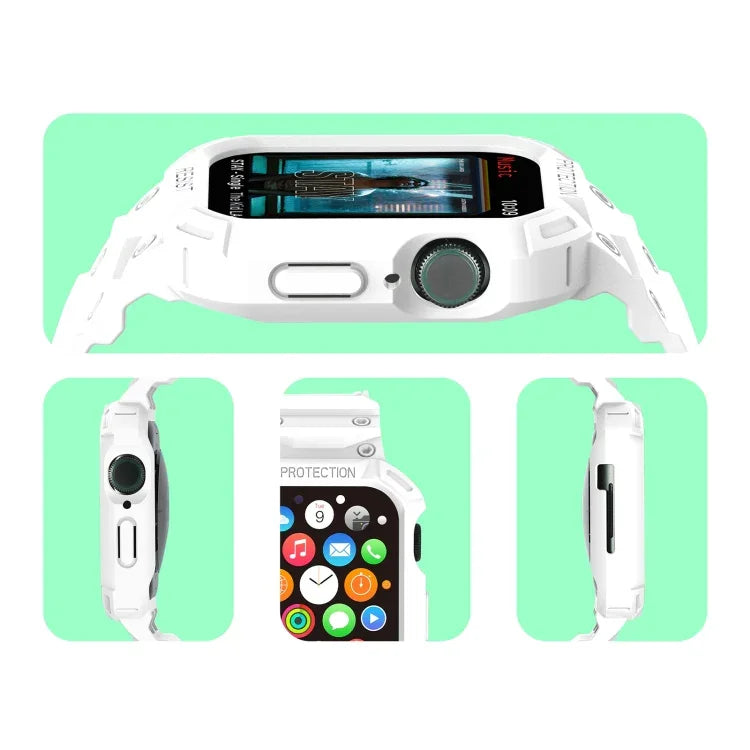 Dây đồng hồ TPU tích hợp cho Apple Watch Series, 7 41mm / 6&SE&5&4 40mm / 3&2&1 38mm, 7 45mm / 6&SE&5&4 44mm / 3&2&1 42mm