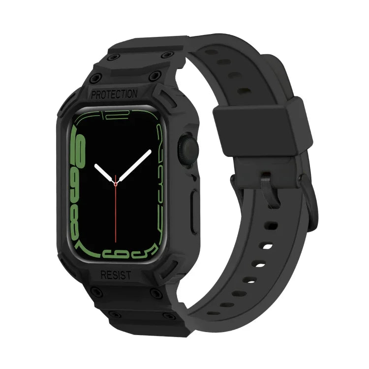 Dây đồng hồ TPU tích hợp cho Apple Watch Series, 7 41mm / 6&SE&5&4 40mm / 3&2&1 38mm, 7 45mm / 6&SE&5&4 44mm / 3&2&1 42mm