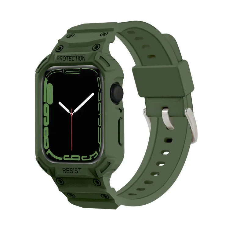 Dây đồng hồ TPU tích hợp cho Apple Watch Series, 7 41mm / 6&SE&5&4 40mm / 3&2&1 38mm, 7 45mm / 6&SE&5&4 44mm / 3&2&1 42mm