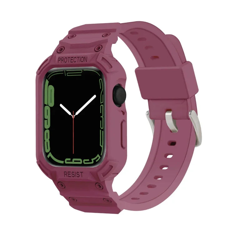 Dây đồng hồ TPU tích hợp cho Apple Watch Series, 7 41mm / 6&SE&5&4 40mm / 3&2&1 38mm, 7 45mm / 6&SE&5&4 44mm / 3&2&1 42mm