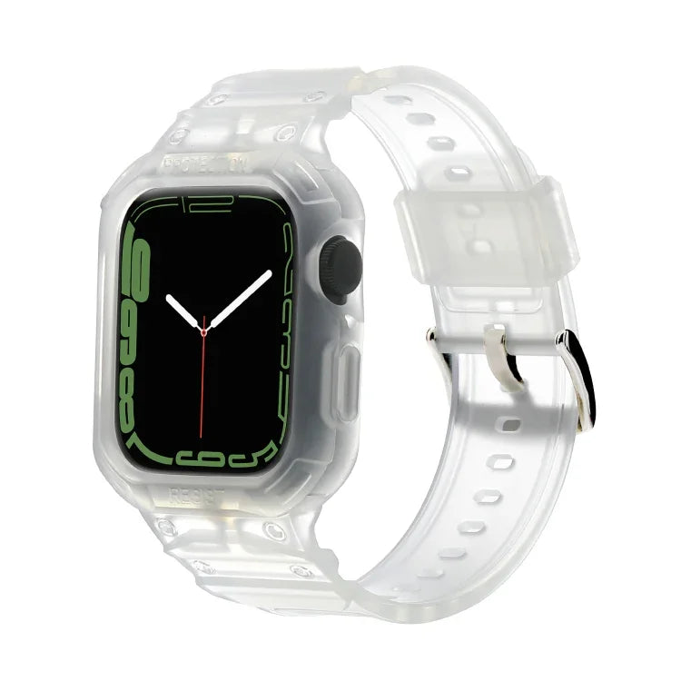 Dây đồng hồ TPU tích hợp cho Apple Watch Series, 7 41mm / 6&SE&5&4 40mm / 3&2&1 38mm, 7 45mm / 6&SE&5&4 44mm / 3&2&1 42mm