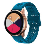 Dây đồng hồ silicone rỗng hình hoa mận, Dành cho Samsung Galaxy Watch4 20mm, Dành cho Huawei Watch GT 3 Pro 22mm