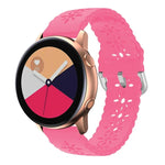 Dây đồng hồ silicone rỗng hình hoa mận, Dành cho Samsung Galaxy Watch4 20mm, Dành cho Huawei Watch GT 3 Pro 22mm