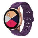 Dây đồng hồ silicone rỗng hình hoa mận, Dành cho Samsung Galaxy Watch4 20mm, Dành cho Huawei Watch GT 3 Pro 22mm