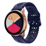 Dây đồng hồ silicone rỗng hình hoa mận, Dành cho Samsung Galaxy Watch4 20mm, Dành cho Huawei Watch GT 3 Pro 22mm