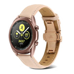 Dây đồng hồ da thật khâu khóa bướm, Dành cho Samsung Galaxy Watch4 20mm, Dành cho Huawei Watch GT 3 Pro 22mm