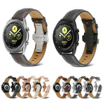 Dây đồng hồ da thật khâu khóa bướm, Dành cho Samsung Galaxy Watch4 20mm, Dành cho Huawei Watch GT 3 Pro 22mm
