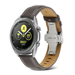Dây đồng hồ da thật khâu khóa bướm, Dành cho Samsung Galaxy Watch4 20mm, Dành cho Huawei Watch GT 3 Pro 22mm