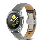 Dây đồng hồ da thật khâu khóa bướm, Dành cho Samsung Galaxy Watch4 20mm, Dành cho Huawei Watch GT 3 Pro 22mm