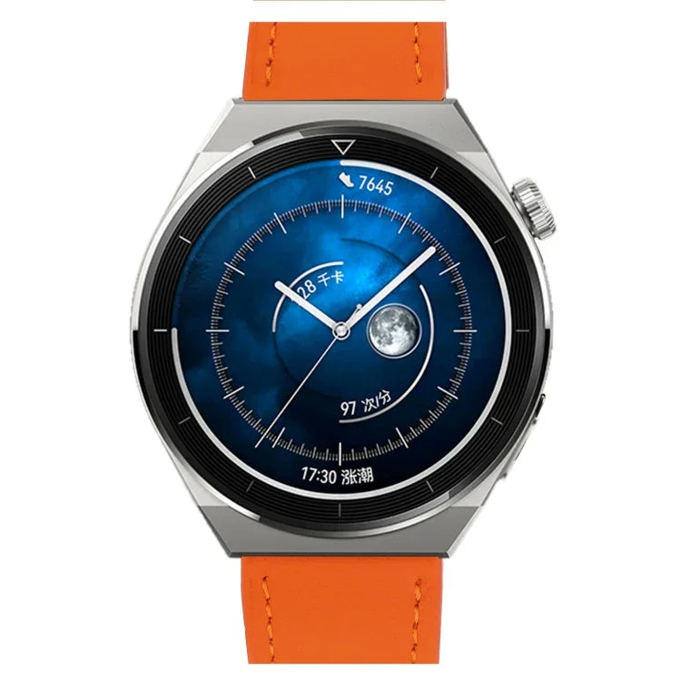 Dây đồng hồ da thật dệt trơn, Dành cho Samsung Galaxy Watch4 20mm, Dành cho Huawei Watch GT 3 Pro 22mm