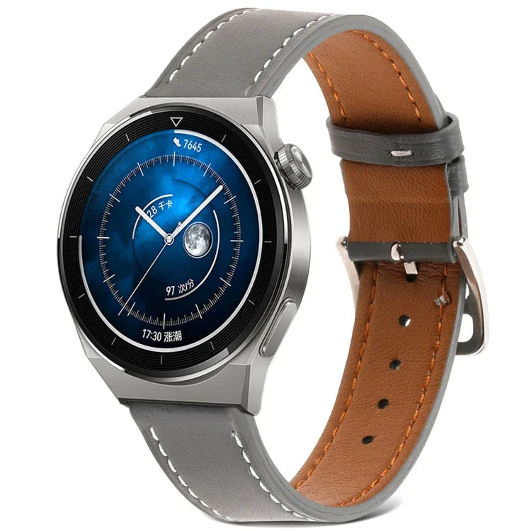 Dây đồng hồ da thật dệt trơn, Dành cho Samsung Galaxy Watch4 20mm, Dành cho Huawei Watch GT 3 Pro 22mm