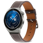 Dây đồng hồ da thật dệt trơn, Dành cho Samsung Galaxy Watch4 20mm, Dành cho Huawei Watch GT 3 Pro 22mm