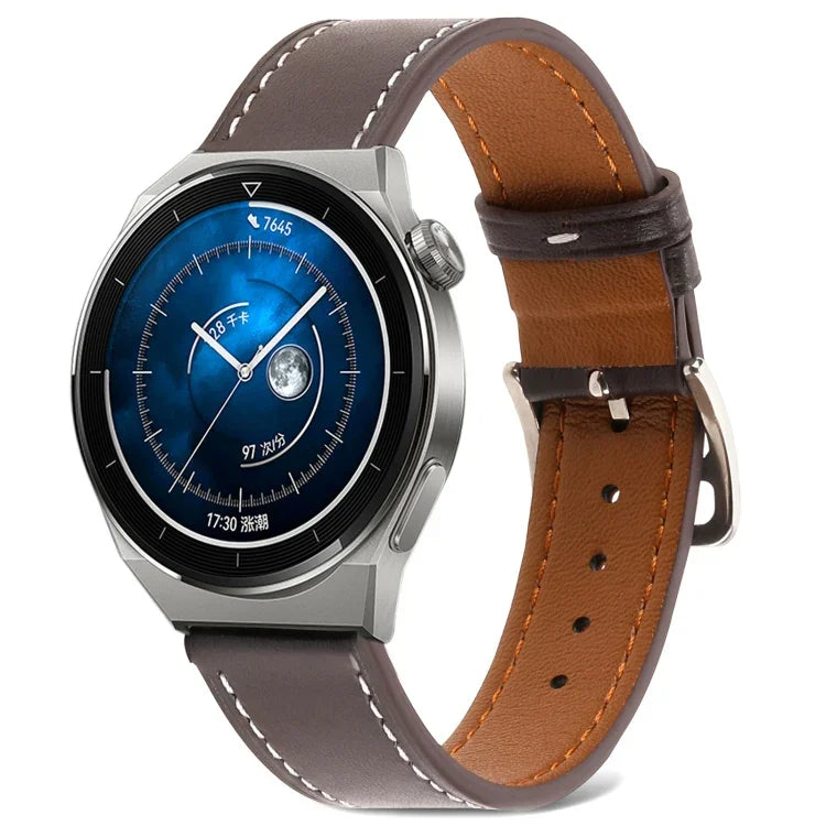 Dây đồng hồ da thật dệt trơn, Dành cho Samsung Galaxy Watch4 20mm, Dành cho Huawei Watch GT 3 Pro 22mm