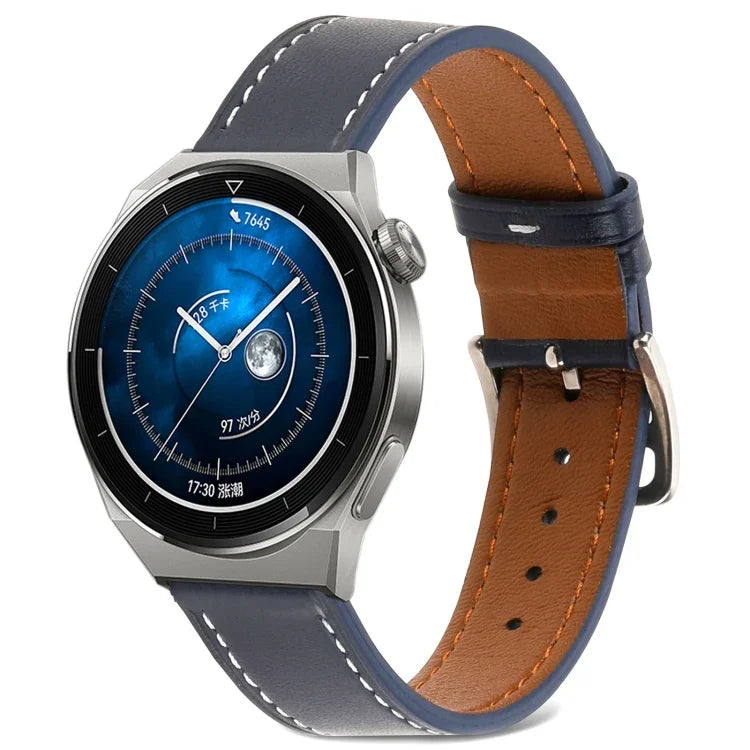 Dây đồng hồ da thật dệt trơn, Dành cho Samsung Galaxy Watch4 20mm, Dành cho Huawei Watch GT 3 Pro 22mm