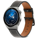 Dây đồng hồ da thật dệt trơn, Dành cho Samsung Galaxy Watch4 20mm, Dành cho Huawei Watch GT 3 Pro 22mm