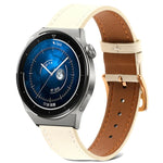 Dây đồng hồ da thật dệt trơn, Dành cho Samsung Galaxy Watch4 20mm, Dành cho Huawei Watch GT 3 Pro 22mm