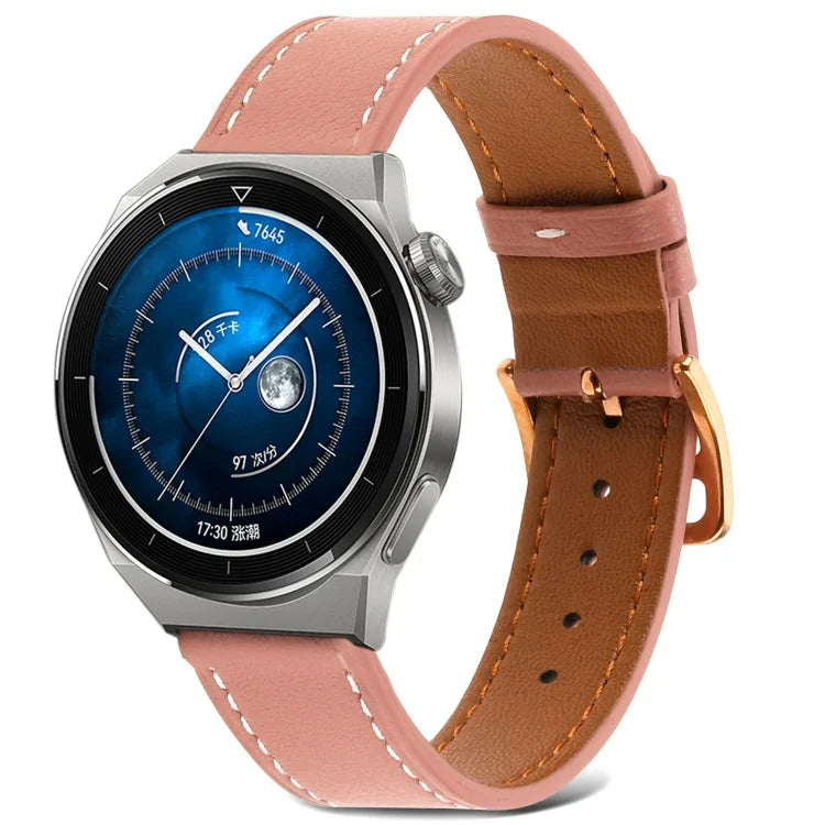 Dây đồng hồ da thật dệt trơn, Dành cho Samsung Galaxy Watch4 20mm, Dành cho Huawei Watch GT 3 Pro 22mm