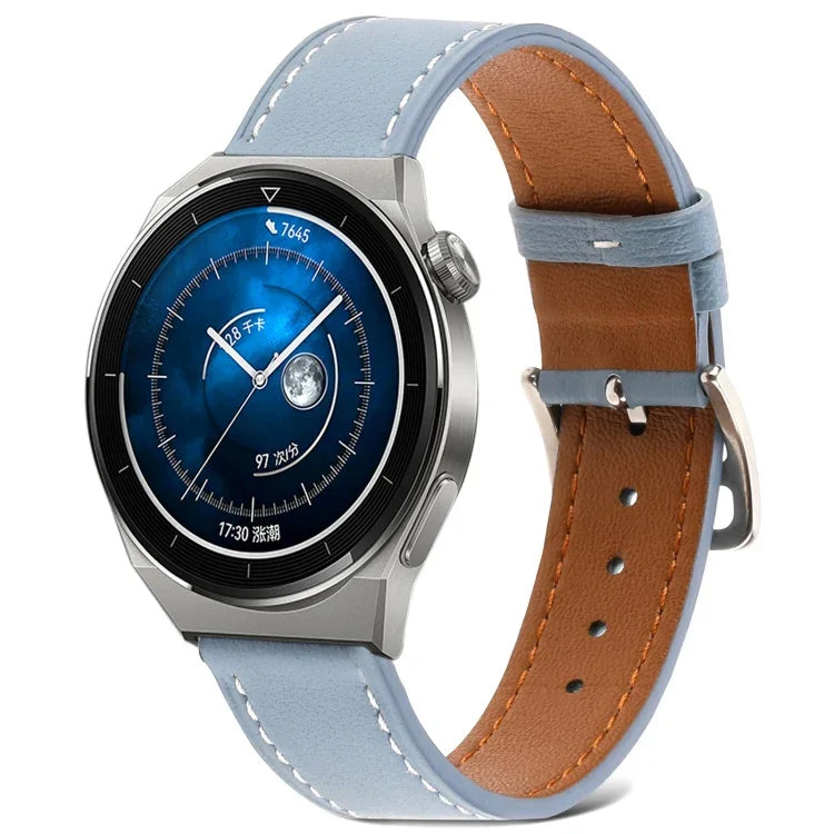 Dây đồng hồ da thật dệt trơn, Dành cho Samsung Galaxy Watch4 20mm, Dành cho Huawei Watch GT 3 Pro 22mm