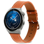 Dây đồng hồ da thật dệt trơn, Dành cho Samsung Galaxy Watch4 20mm, Dành cho Huawei Watch GT 3 Pro 22mm
