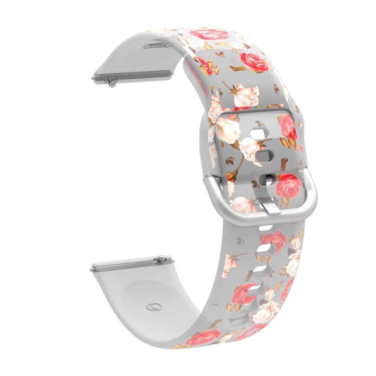 Dây đồng hồ silicone TPU trong suốt in họa tiết, Dành cho Samsung Galaxy Watch4 20mm, Dành cho Huawei Watch GT 3 Pro 22mm