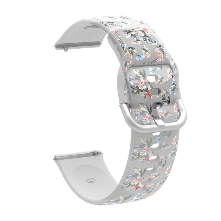 Dây đồng hồ silicone TPU trong suốt in họa tiết, Dành cho Samsung Galaxy Watch4 20mm, Dành cho Huawei Watch GT 3 Pro 22mm