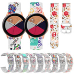 Dây đồng hồ silicone TPU trong suốt in họa tiết, Dành cho Samsung Galaxy Watch4 20mm, Dành cho Huawei Watch GT 3 Pro 22mm