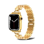 Dây đồng hồ kim loại hình thoi dạng D cho Apple Watch Series, 7 45mm / 6&SE&5&4 44mm / 3&2&1 42mm, 7 41mm / 6&SE&5&4 40mm / 3&2&1 38mm