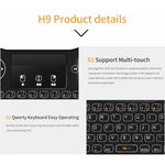 Bàn phím QWERTY không dây mini H9 2.4GHz có đèn nền trắng & Touchpad cho PC, TV, có đèn nền trắng