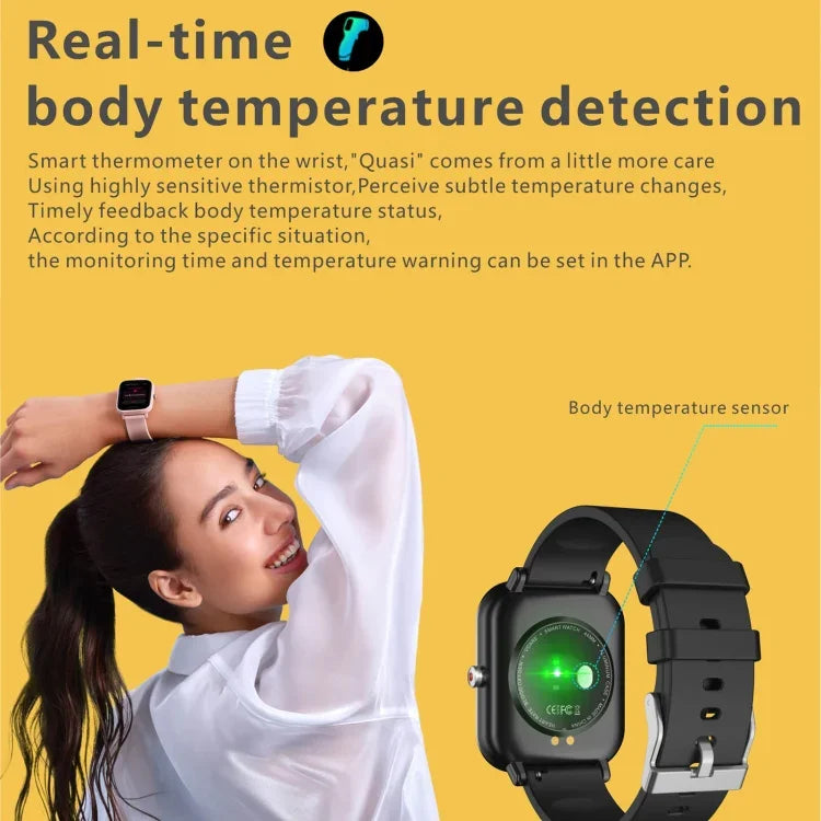 Đồng hồ thông minh Q9 Pro màn hình TFT HD 1.7 inch, Hỗ trợ theo dõi nhiệt độ cơ thể / Theo dõi nhịp tim