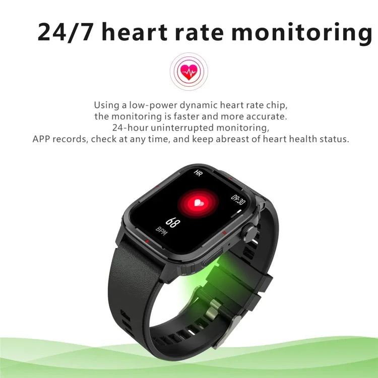 Đồng hồ thông minh Q25 màn hình TFT HD 1.7 inch, Hỗ trợ gọi Bluetooth / Theo dõi huyết áp