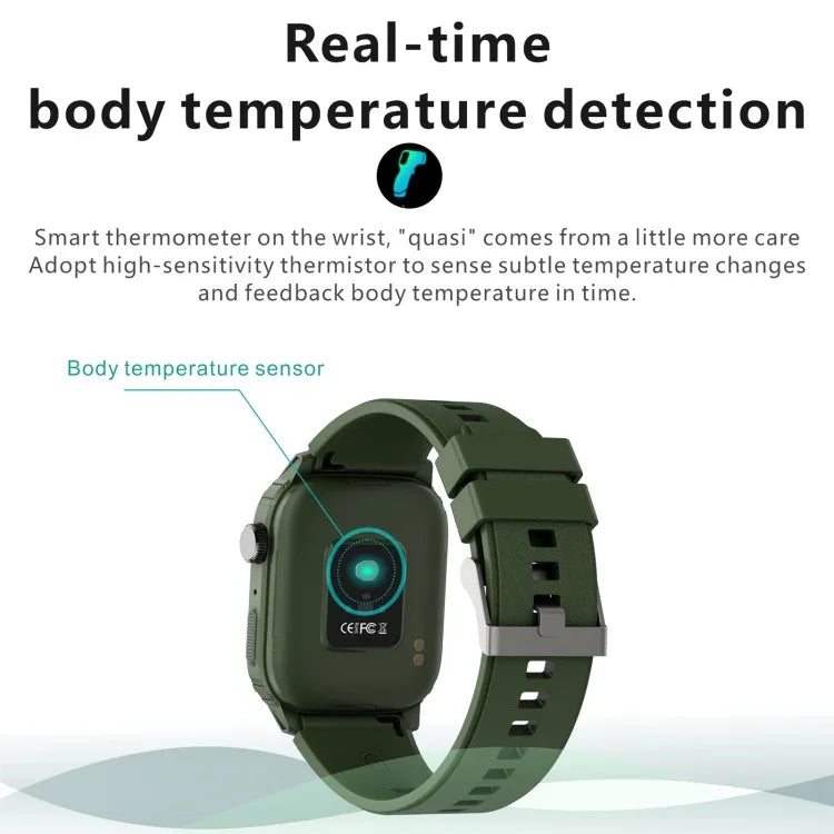 Đồng hồ thông minh Q25 màn hình TFT HD 1.7 inch, Hỗ trợ gọi Bluetooth / Theo dõi huyết áp