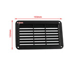 A6788 193x122mm Black Rectangle Louvered Ventilation Plastic Venting Panel Cover, 193x122mm
