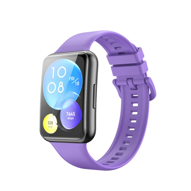 Solid Color Silicone Watch Band, For Huawei Watch Fit 2
